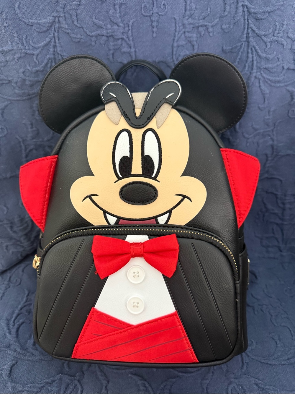 LOUNGEFLY Black and Red Cartoon Character Mini Backpack